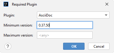intelllij required plugin version